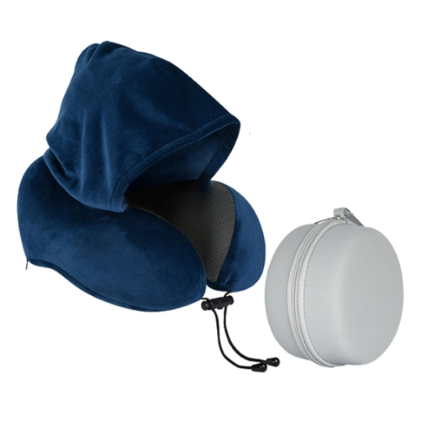 TRAVEL PILLOW MEMORY FOAM כרית נסיעות לצוואר עם קפוצ'ון