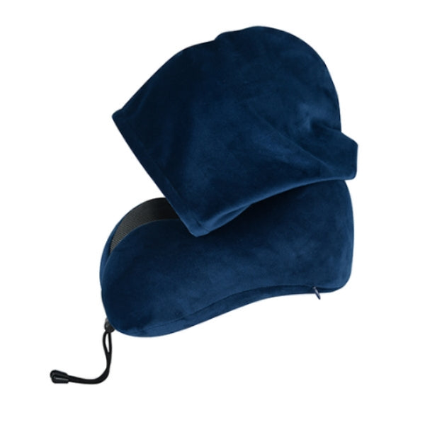 TRAVEL PILLOW MEMORY FOAM כרית נסיעות לצוואר עם קפוצ'ון