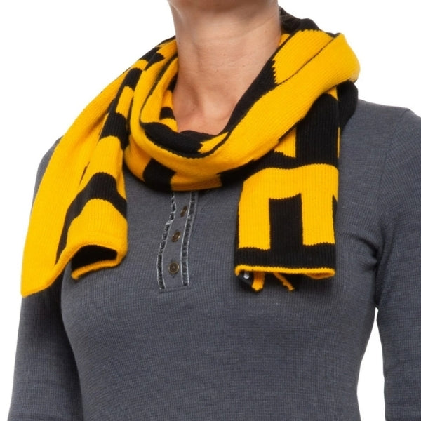 THE NORTH FACE LOGO SCARF צעיף לוגו שחור צהוב The North Face