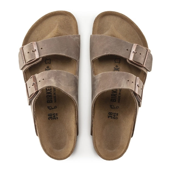 BIRKENSTOCK Arizona Leather Oiled Leather כפכפי בירקנשטוק מעור משומן אריזונה גברים