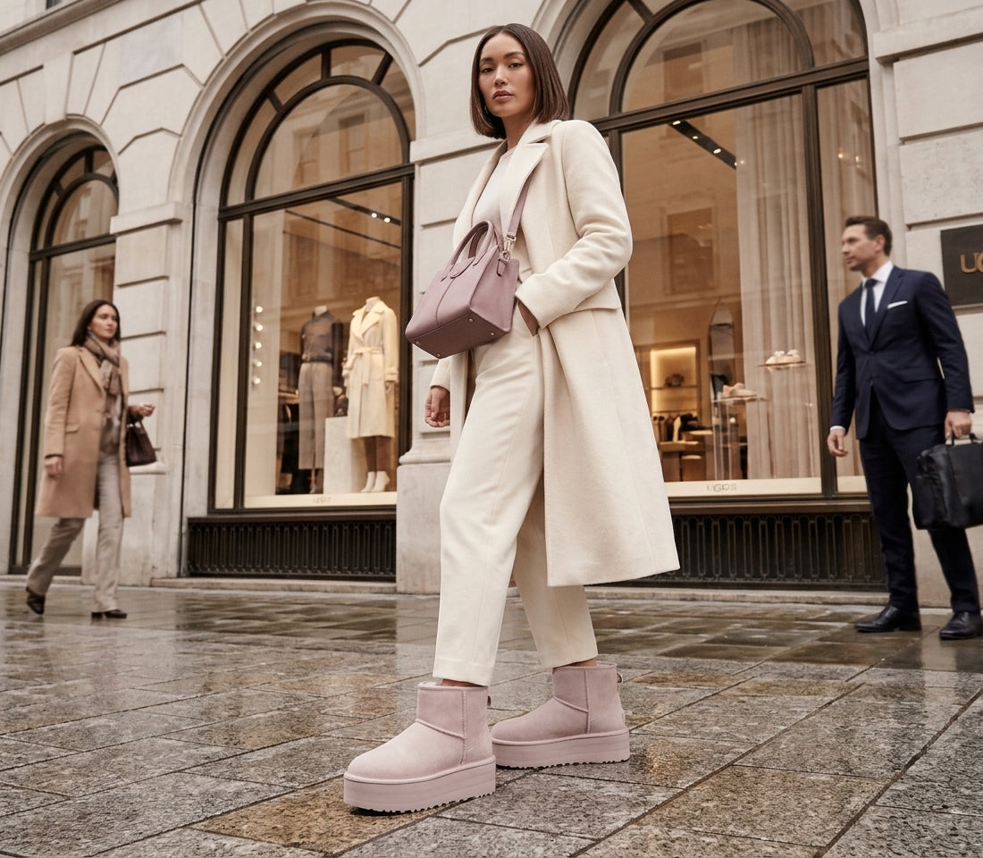 UGG Classic Mini Platform מגפי פרווה פלטפורמה האג נשים UGG
