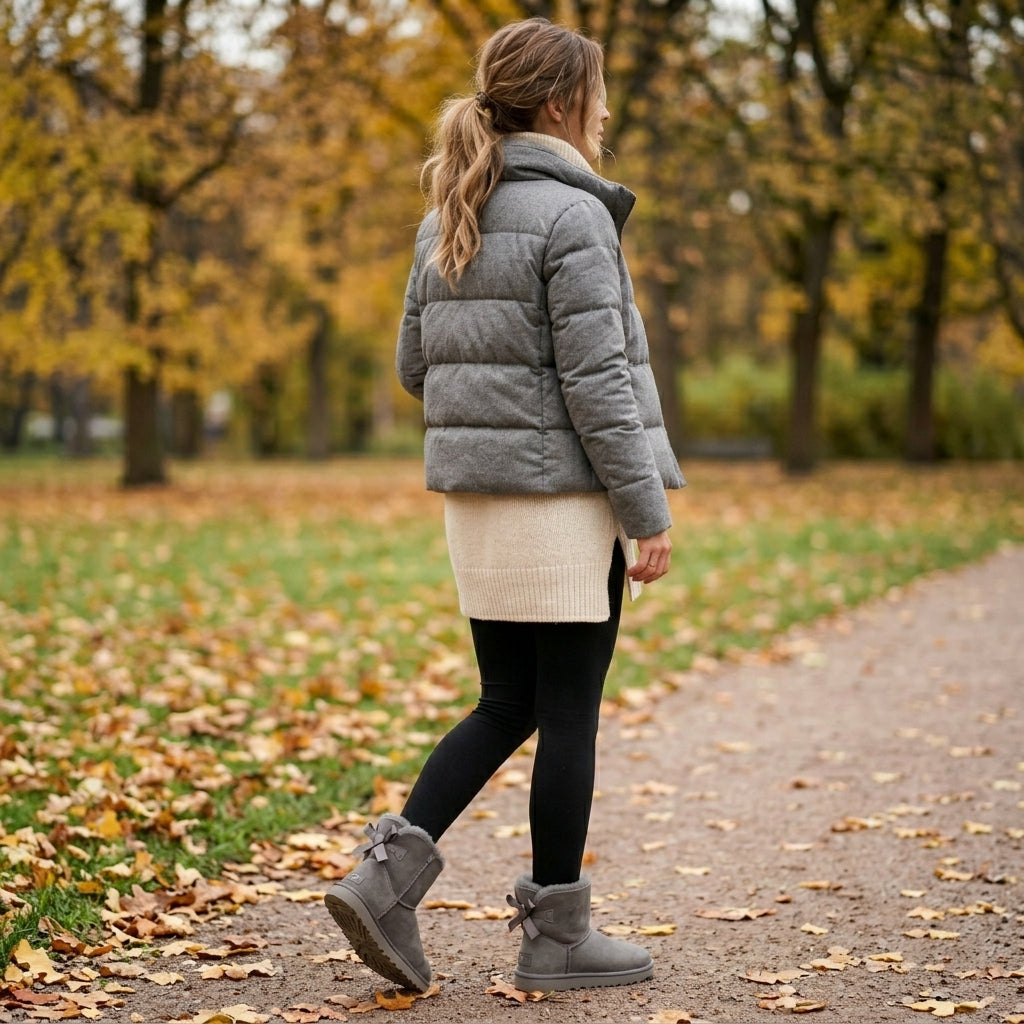 UGG Mini Bailey Bow מגפי פרווה האג מיני ביילי בו נשים UGG