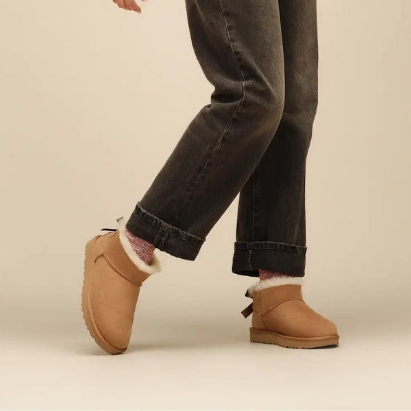 UGG Ultra Mini Bailey Bow מגפי פרווה האג ביילי בו נשים UGG