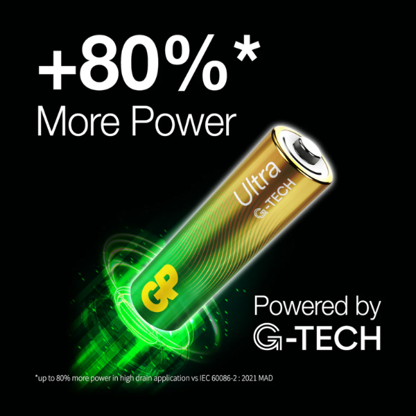 GP ULTRA  ALKALINE 1.5V G-TECH AAA מארז 10 סוללות