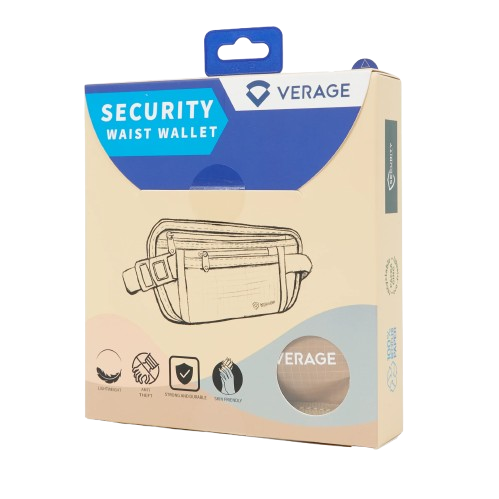 VERAGE Security Waist Wallet חגורת כסף/ פאוץ' מותן לנסיעות